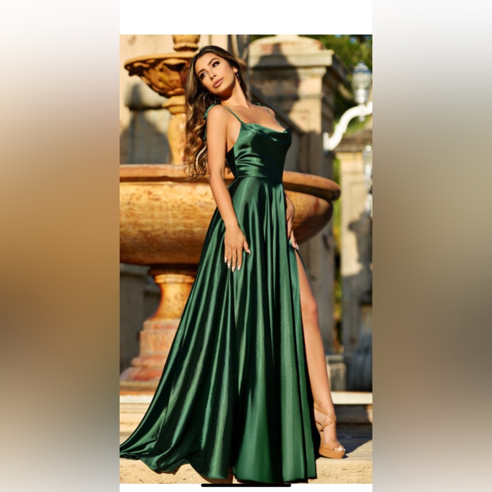 Lady Black Tie, Lottie Gown, Color: Emerald, silk fabric, never been worn